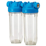 DP 10 DUO 1" OT TS 10" Doppelfiltergehäuse Hauswasserfilter Trinkwasserfilter
