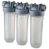 DP 10 Trio 3/4"OT Sanic - Triple filter housing antimicrobial