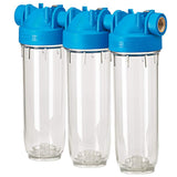 DP 10 TRIO 1" OT TS DREIFACH Filtergehäuse Hauswasserfilter Trinkwasserfilter