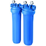 DP BIG M 20 DUO 1" IN AB Hochleistungs-DOPPEL-Filtergehäuse mit Manometer