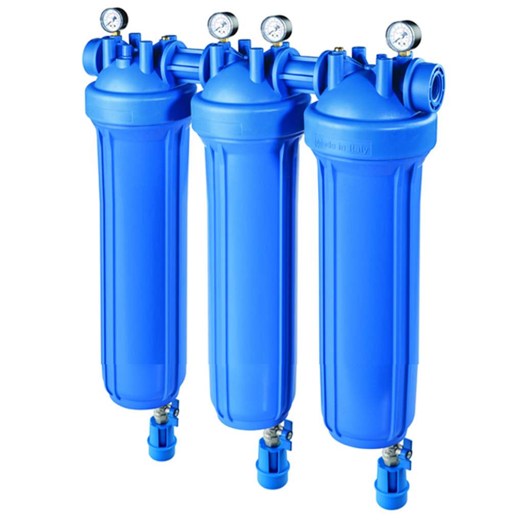 DP BIG S M 20 TRIO 1"1/2 IN AB high-performance filter housing with four pressure gauges