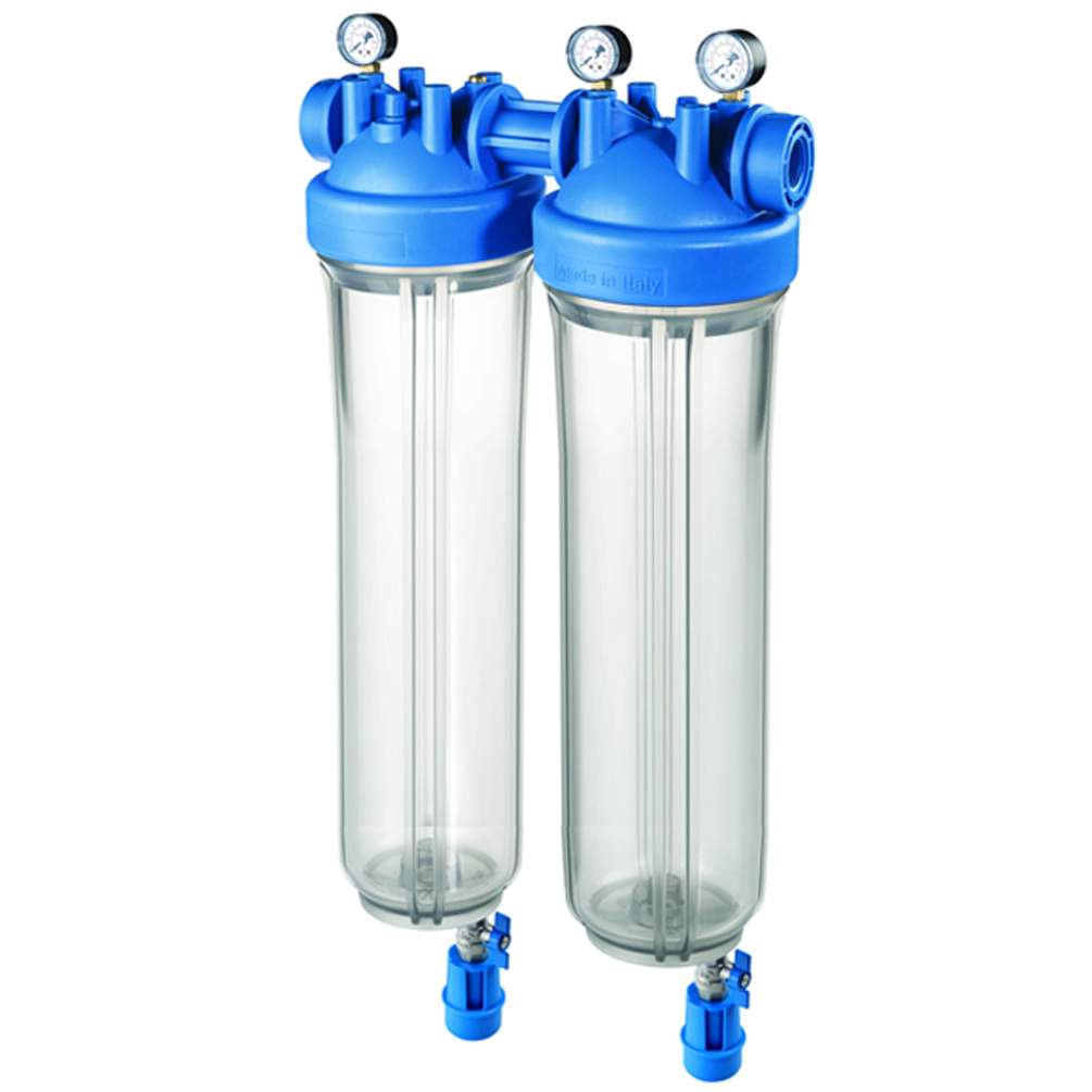 DP BIG S M 20 DUO 1" IN TS Hochleistungs-Filtergehäuse 1 Zoll Gewinde Manometer