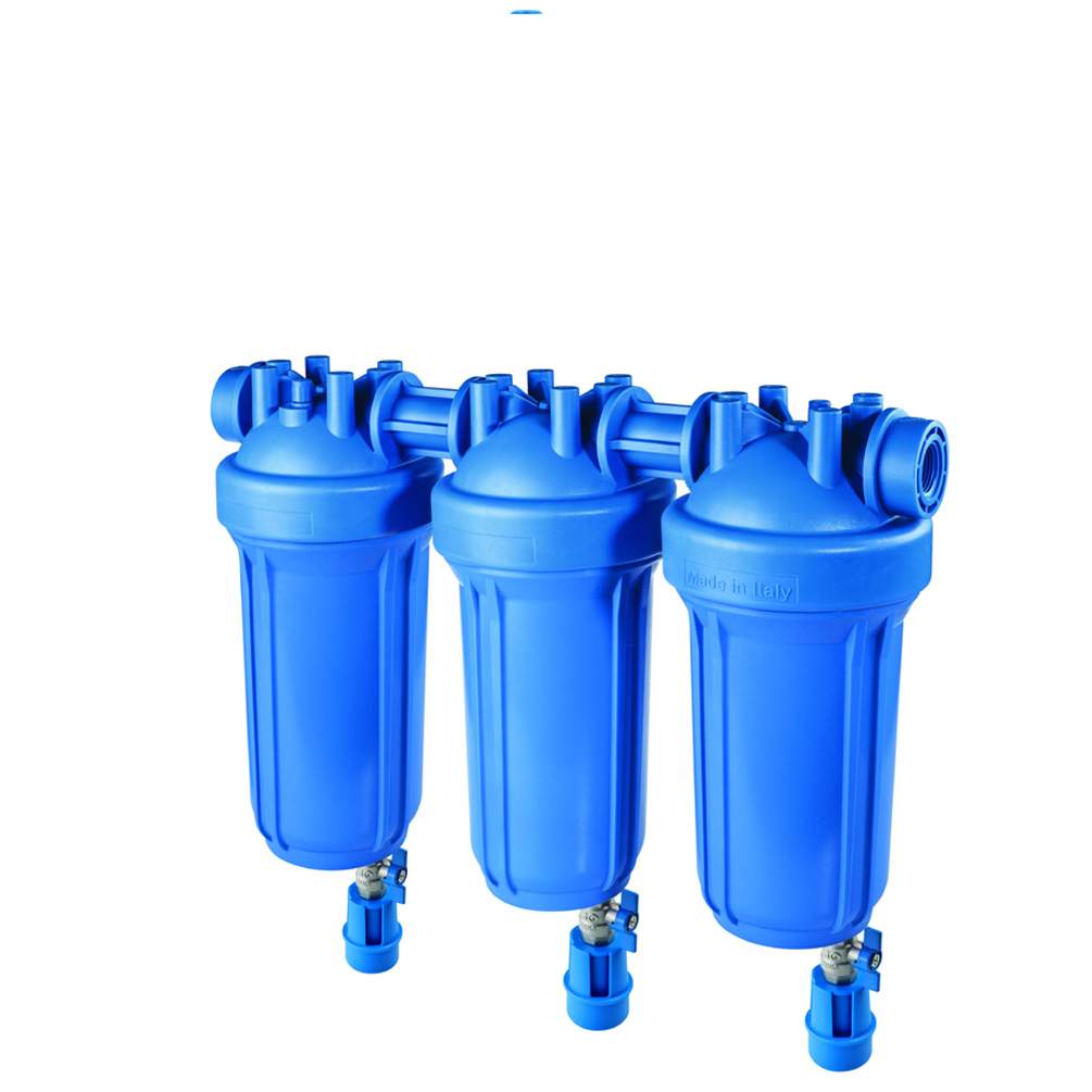 DP BIG S 10 TRIO 1" in AB high-performance filter housing, 1-inch thread, drain valve