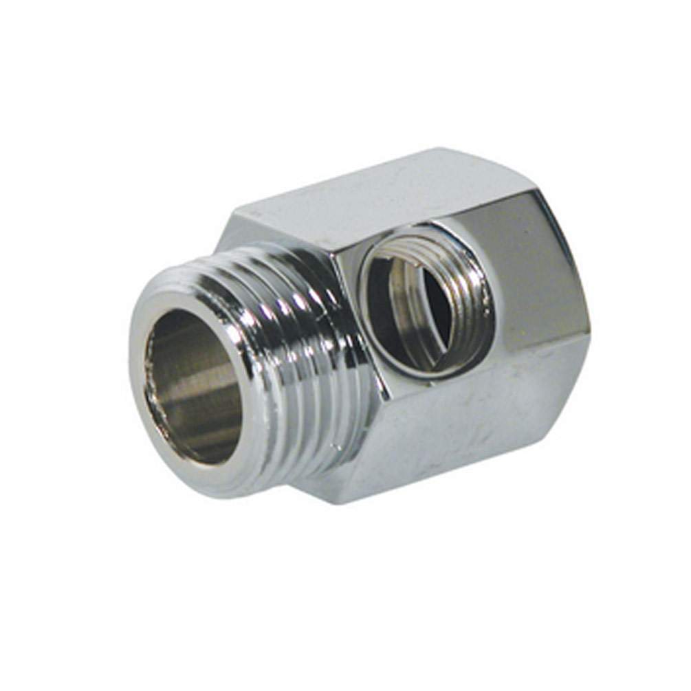 BSP water connection 3/8" male x 3/8" female x 1/4" female chrome-plated brass FT03
