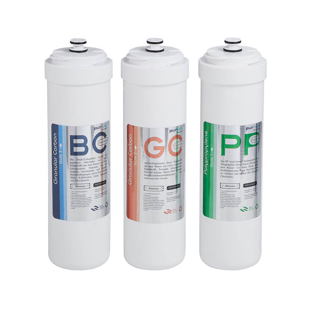PUR Smart Ersatzfilter-Set 3 Vorfilter Patronen Set Umkehrosmoseanlage