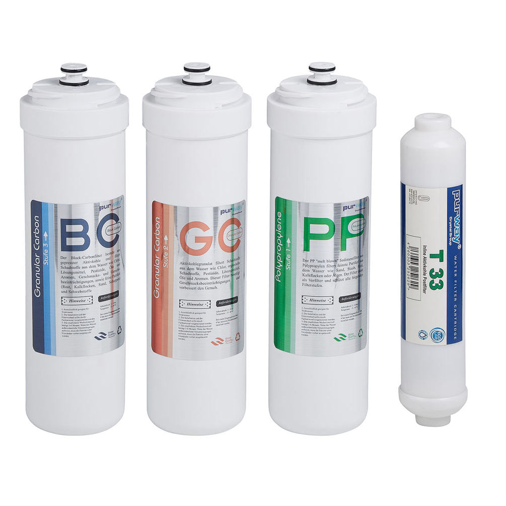 PUR Smart Replacement Filter Complete Set, 4 Replacement Cartridges for Reverse Osmosis System
