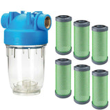 DP 5 - Pb 1 mcr Water Filter 3/4" - Activated carbon block for heavy metals, nickel, lead