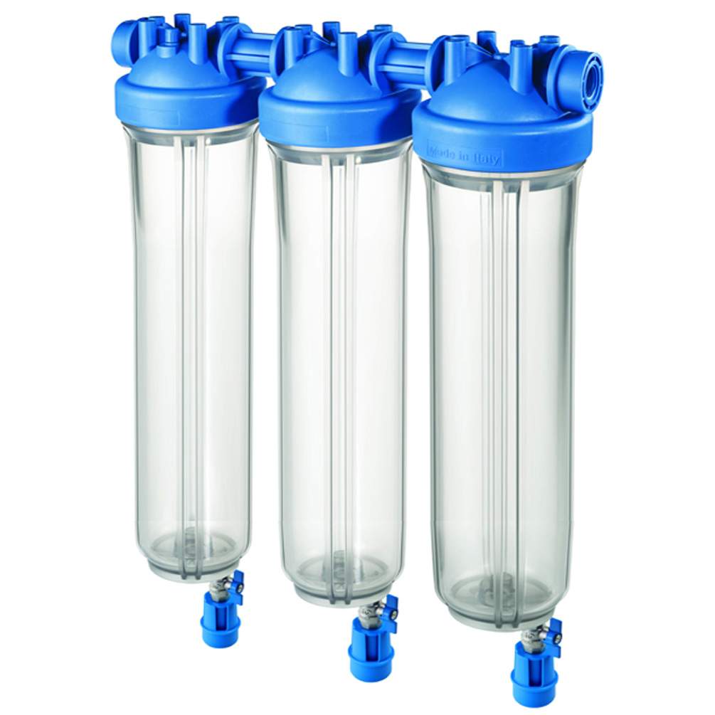 DP BIG S 20 TRIO 1" IN TS high-performance filter housing, 1 inch threaded drain tap