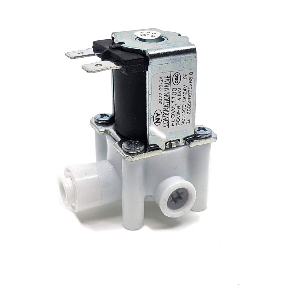 Combined flush valve with 1100cc flow limiter 24V